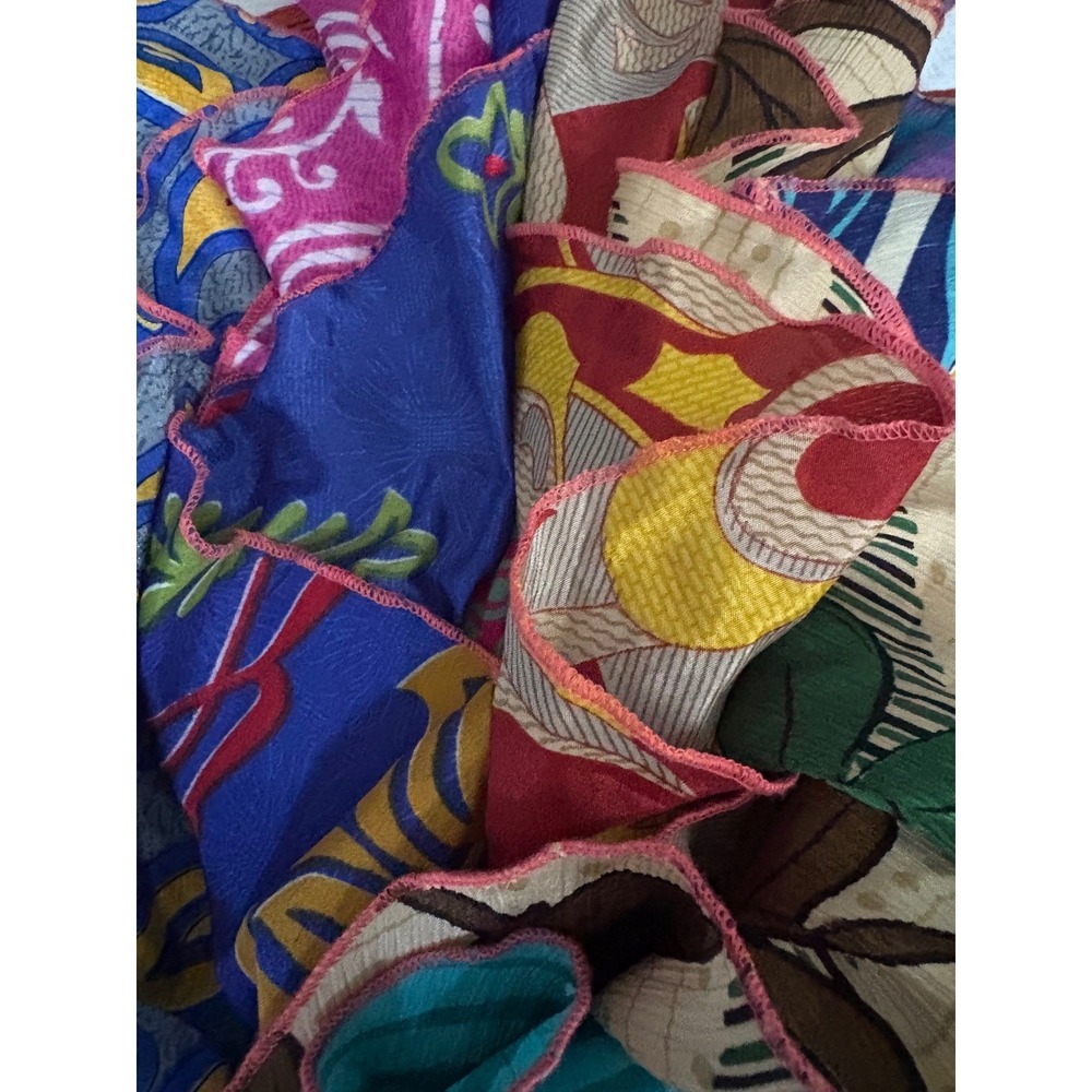 Patchwork Handkerchief Festival Midi Dress Boho Hippie Gypsy Nomad  Wanderlust - Picture 3 of 6